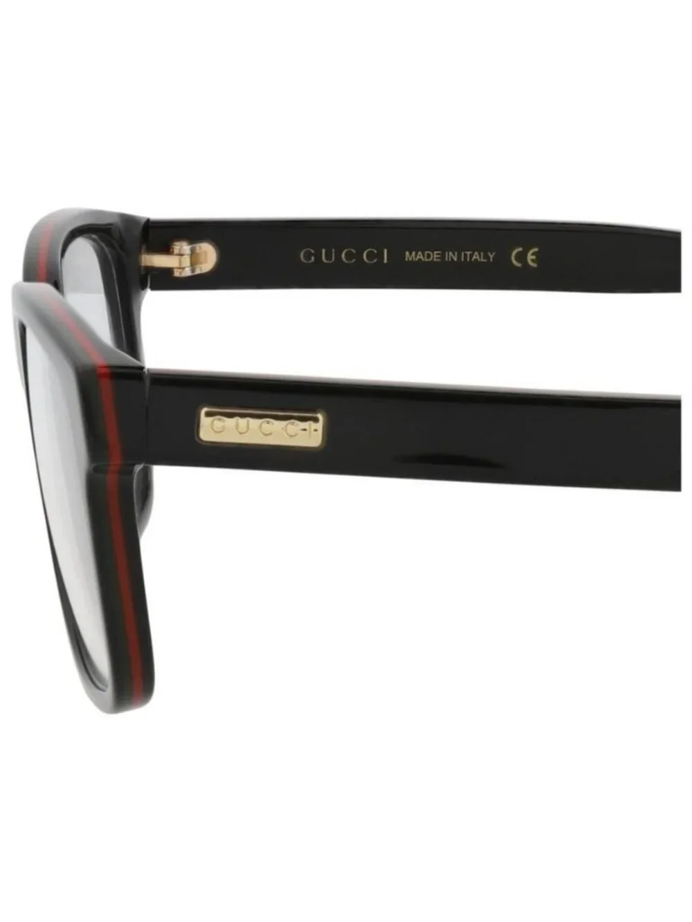 New Gucci Unisex Square/Rectangle Black Black Transparent Fashion Designer Eyegl